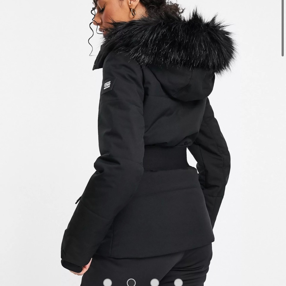 NWT ASOS 4505 ski jacket with fur hood size 6